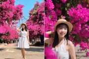 Con đường hoa giấy 'gây sốt' tại Nha Trang dịp 30/4