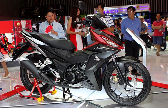 honda winner 150 hut khach tai trien lam xe may viet nam