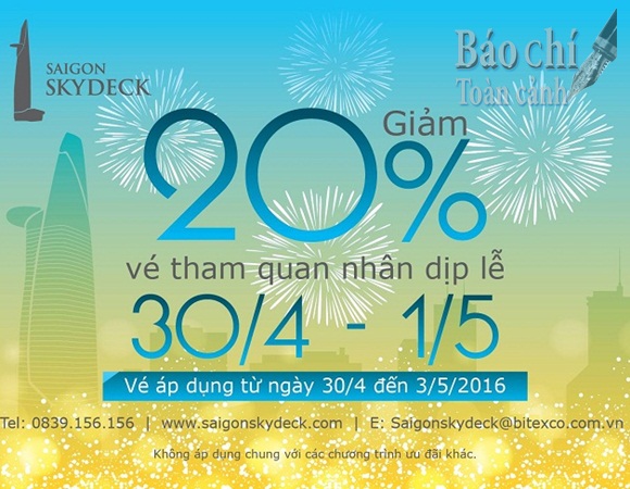 saigon skydeck giam 20 gia ve tham quan trong 4 ngay dai le