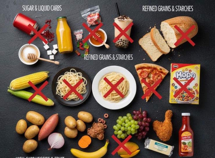 Các thực phẩm cần kiêng tuyệt đối khi ăn low carb giảm cân